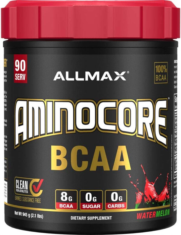 ALLMAX Nutrition AMINOCORE BCAA Powder, 8.18 Grams of Amino Acids, Intra and Post Workout Recovery Drink, Gluten Free, Pineapple Mango, 315 g