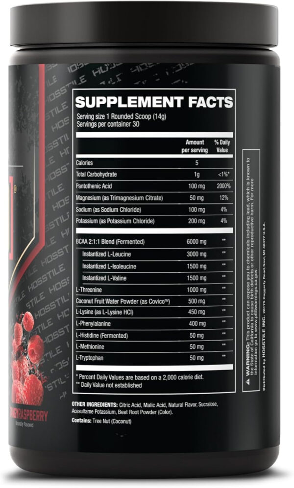 HOSSTILE SILO[9] Essential Amino Acids, EAA & BCAA Powder, Electrolyte Hydration Support, Enhance Muscle Recovery, Build Lean Muscle, Pre or Post Workout Drink, Blueberry Lemonade, 30 Servings