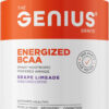Genius BCAA Powder - 5g Vegan BCAAs L-Glutamine, Cognizin & Rhodiola Muscle Recovery Energy Support 100mg Caffeine Pre, Intra, Post-Workout Nootropic Supplement for Focus & Performance - Grape Limeade