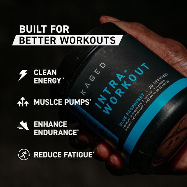 6895b51dbacb40006abd3a2f963e257eefd4845d55b5032f0a8fa.jpg Kaged Intra-Workout Powder | in BCAAs, L-Citrulline & Beta-Alanine for Endurance | 124mg Organic PurCaf® Caffeine | Coconut Water Powder | 20 Servings | Cherry Limeade