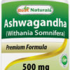 Best Naturals Ashwagandha Capsules for Relaxing Stress and Mood, 500 mg, 120 Count (Packaging may vary)