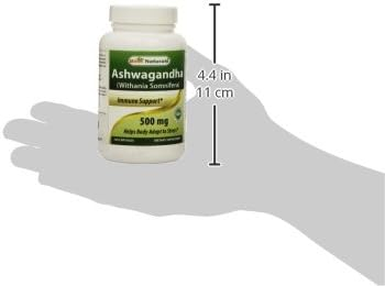 Best Naturals Ashwagandha Capsules for Relaxing Stress and Mood, 500 mg, 120 Count (Packaging may vary)