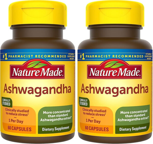6895c6a0b22c68ef9813b986e5906a45755a5841d042ab0b9daf1.jpg Nature Made Ashwagandha Capsules 125mg for Stress Support, 60 Capsules, 60 Day Supply