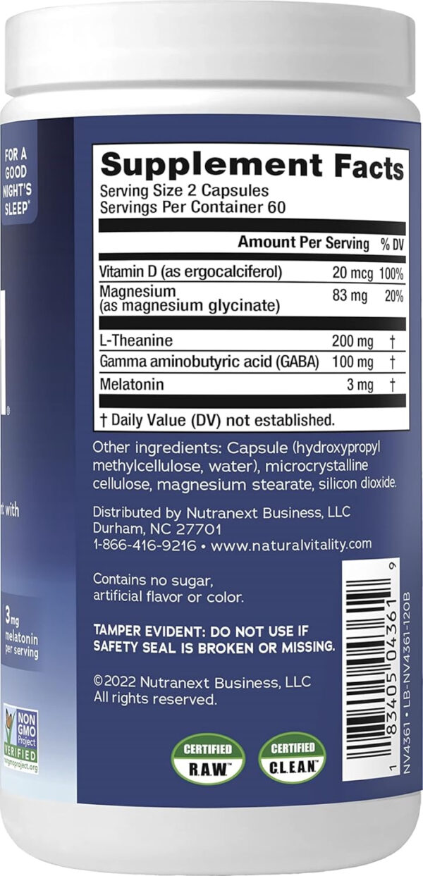 6895c6f9546925ee38ecdd8316f1691c34b84557743f3ce9a6a3d.jpg Natural Vitality Calm® Mood & Stress Relief Capsules, Magnesium Glycinate Supplement, 120 Caps