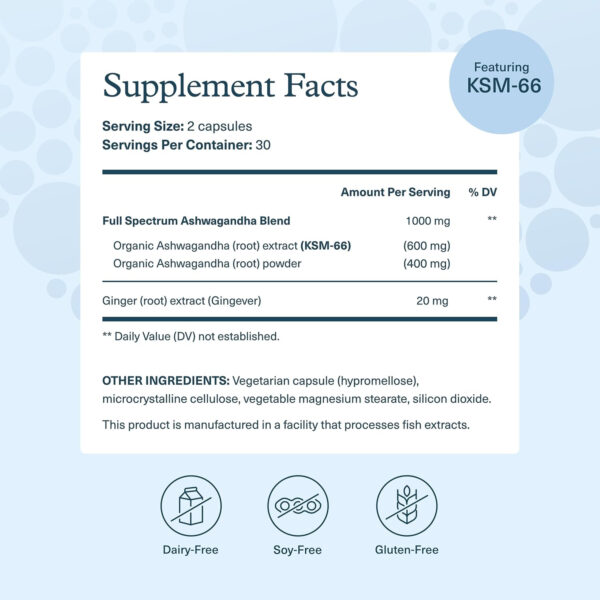 Youtheory Ashwagandha - 1,000 mg - Stress & Cortisol Support Supplement - Adaptogenic Herbal Blend with KSM-66 Ashwagandha & Ginger - 90 Vegetarian Capsules