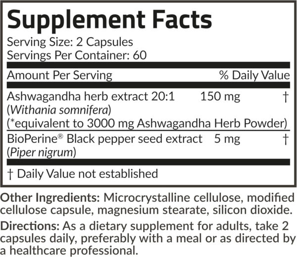 6895c80038656ad3373ce86720bba32b78a720a1c1e76a7ece7fe.jpg Futurebiotics Ashwagandha Extra Strength Stress & Mood Support with BioPerine - Non GMO Formula, 100 Vegetarian Capsules