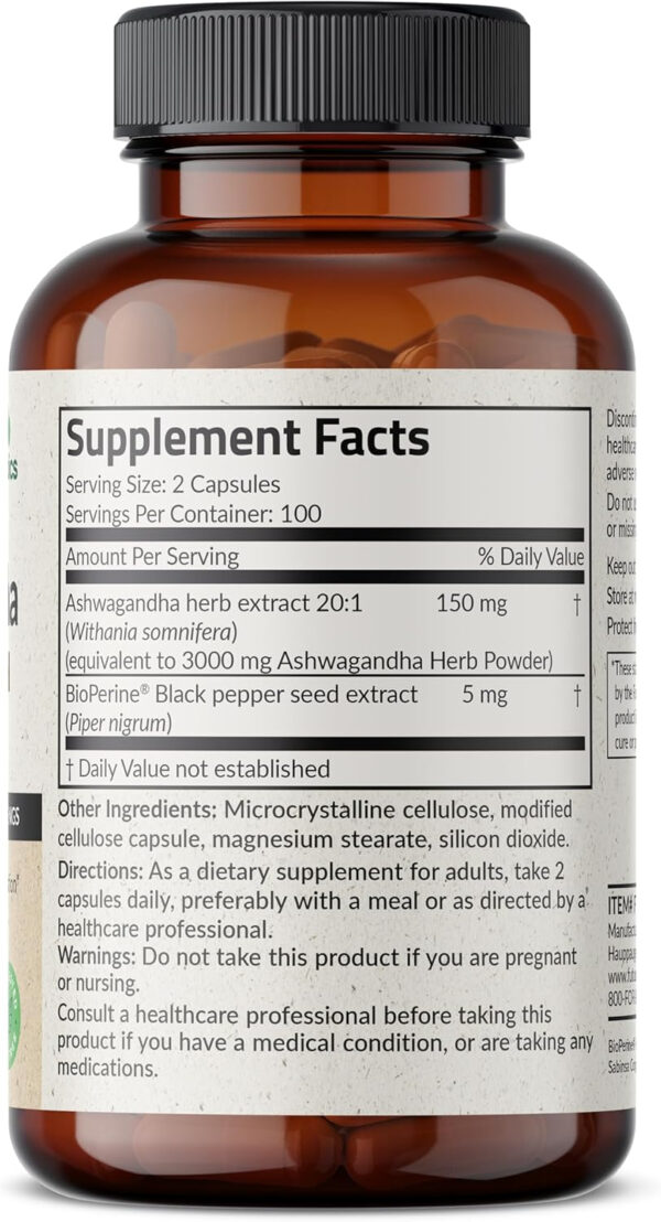 6895c8032e24c4cd7d85b76d2eb53d77dd5470c485d057a4db22c.jpg Futurebiotics Ashwagandha Extra Strength Stress & Mood Support with BioPerine - Non GMO Formula, 100 Vegetarian Capsules