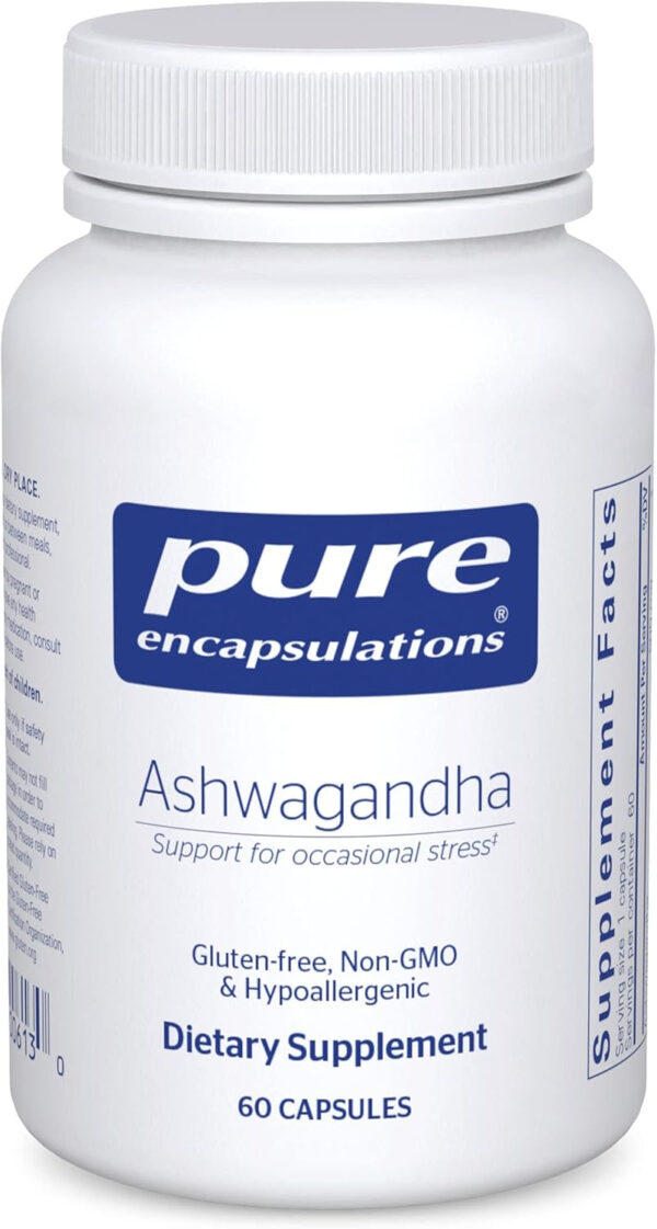 6895c858ab0160a1f7e2b762f502baa5c1e4debafd679a6beee46.jpg Pure Encapsulations Ashwagandha - 500 mg Ashwagandha Extract - Metabolism & Stress Support - Immune Support - GMO Free & Vegan - 60 Capsules