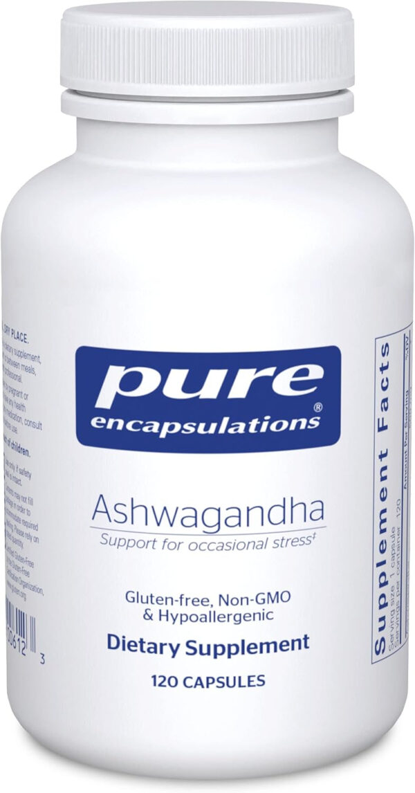 6895c865a9013361d46c4547e5ac4af60b4a2700d1ac215bae556.jpg Pure Encapsulations Ashwagandha - 500 mg Ashwagandha Extract - Metabolism & Stress Support - Immune Support - GMO Free & Vegan - 60 Capsules