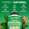 Nutrivein Premium Ashwagandha Capsules 1600mg with Black Pepper Extract - 120 Vegan Capsules - High-Absorption Ashwagandha Supplements from Pure Root Powder - Mood, Balance, Defenses, and Vitality