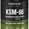 Jacked Factory Ashwagandha Root Extract (KSM-66 Ashwagandha) w/ 5% Withanolides - Supplement for Natural Stress Relief, Cognitive Function, Vitality, and Mood Support - 60 Veggie Capsules