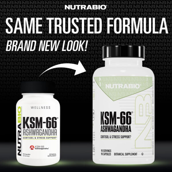 6895c9a37b437c3c8b9e918c8e43e93c79259f8b9572b718ddb43.jpg NutraBio Ashwagandha KSM-66 | Ashwaganda Herbal Supplement for Stress, Mood, & Performance | 600 MG of Clinically Studied KSM66 60 Capsules