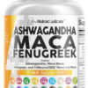 6895c9e173c0963142a9e3e4a11bce91bcf8bcff2a5d124caab59.jpg Clean Nutraceuticals Ashwagandha Maca Root Fenugreek Supplement with Tongkat Ali Ginseng - Assists with Stress, Mood & Thyroid - Ashwagandha Capsules Fenugreek Caps - 1 Pack