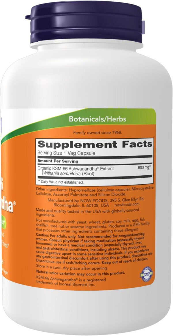 NOW Supplements, KSM-66 Ashwagandha®, Stress and Sleep Support, 90 Veg Capsules