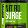 6895ceb4826f2ce711a00804d2eb0b2e4bb4ab93f194467a919ac.jpg Jacked Factory NITROSURGE Pre Workout Supplement - Energy Booster, Instant Strength Gains, Clear Focus, & Intense Pumps - NO Booster & Powerful Preworkout Energy Powder - 60 Servings, Blue Raspberry