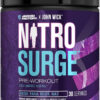 6895ced70da95959f55d1b22cbcbb8878f16a9604d2462955005e.jpg Jacked Factory NITROSURGE Pre Workout Supplement - Energy Booster, Instant Strength Gains, Clear Focus, & Intense Pumps - NO Booster & Powerful Preworkout Energy Powder - 60 Servings, Blue Raspberry