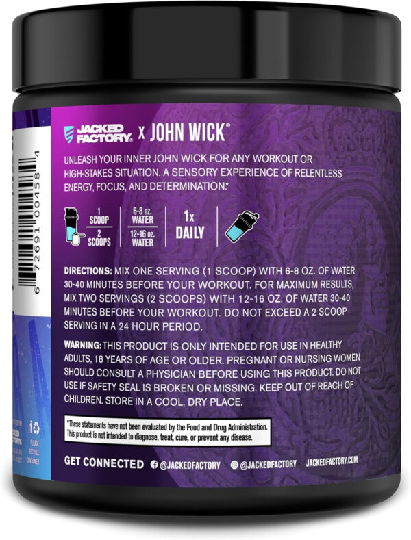 6895cee180e145405ca62462534d8756df586d39a6ea15869e553.jpg Jacked Factory NITROSURGE Pre Workout Supplement - Energy Booster, Instant Strength Gains, Clear Focus, & Intense Pumps - NO Booster & Powerful Preworkout Energy Powder - 60 Servings, Blue Raspberry