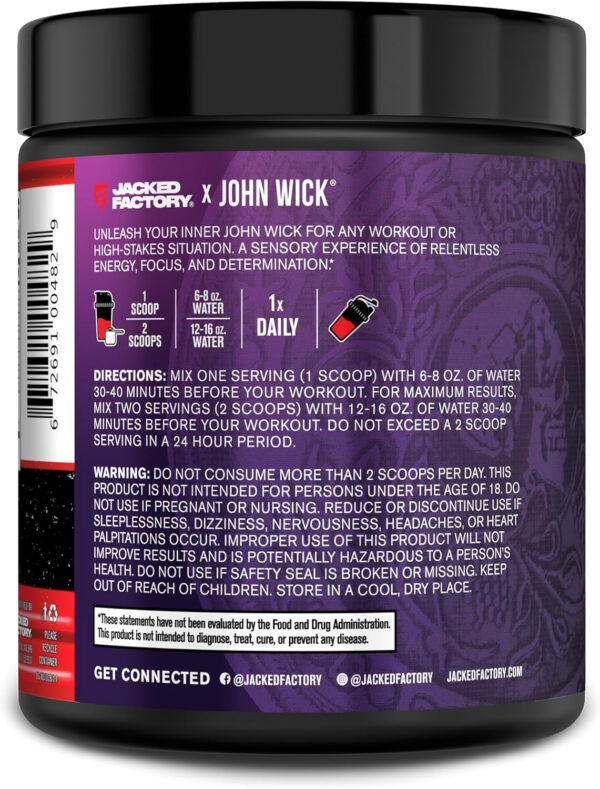 6895ceea6ed9c2c3db6398adf783a8c252b60a9ad7cf981af1b35.jpg Jacked Factory NITROSURGE Pre Workout Supplement - Energy Booster, Instant Strength Gains, Clear Focus, & Intense Pumps - NO Booster & Powerful Preworkout Energy Powder - 60 Servings, Blue Raspberry