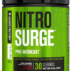 6895ceebd877ea7459c6ee8b5eb755701eeff82d5d3339a2a3b03.jpg Jacked Factory NITROSURGE Pre Workout Supplement - Energy Booster, Instant Strength Gains, Clear Focus, & Intense Pumps - NO Booster & Powerful Preworkout Energy Powder - 60 Servings, Blue Raspberry