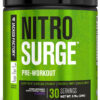 6895cef3dee89816cad2e1ffe70e9b94fd69ef85ed541ba96ba0b.jpg Jacked Factory NITROSURGE Pre Workout Supplement - Energy Booster, Instant Strength Gains, Clear Focus, & Intense Pumps - NO Booster & Powerful Preworkout Energy Powder - 60 Servings, Blue Raspberry