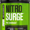 6895cefc306656852c23b3a99c6ddcfc254e97a92f7a2496d8d7f.jpg Jacked Factory NITROSURGE Pre Workout Supplement - Energy Booster, Instant Strength Gains, Clear Focus, & Intense Pumps - NO Booster & Powerful Preworkout Energy Powder - 60 Servings, Blue Raspberry