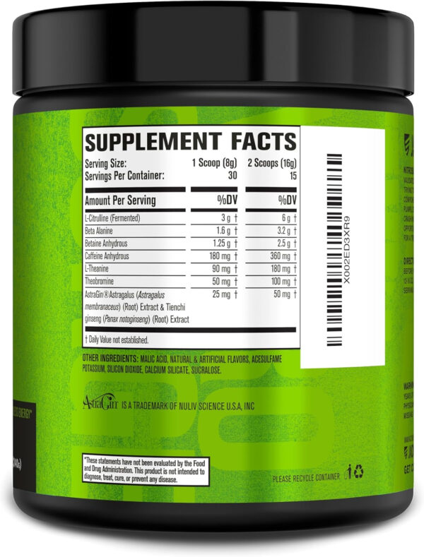 6895cf01c46cf66e22e495337e81f70961d37e873ccaf684ebeb9.jpg Jacked Factory NITROSURGE Pre Workout Supplement - Energy Booster, Instant Strength Gains, Clear Focus, & Intense Pumps - NO Booster & Powerful Preworkout Energy Powder - 60 Servings, Blue Raspberry