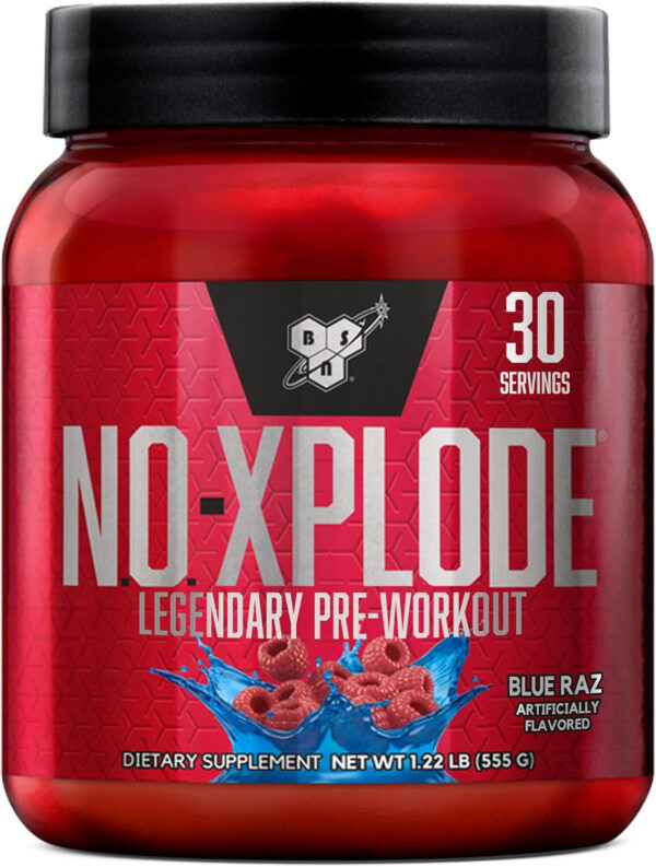 6895d07ca6a1797218efc34e9fe34147c057c889a8cd62a6cb1f7.jpg BSN N.O.-XPLODE Pre Workout Powder, Energy Supplement for Men and Women with Creatine and Beta-Alanine, Flavor: Fruit Punch, 30 Servings