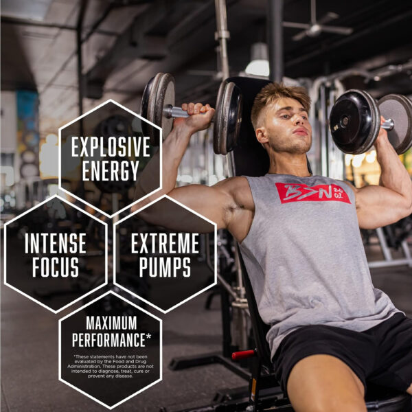 6895d094f1bfacb8b195660a04673bfa123fa29583a60926347ba.jpg BSN N.O.-XPLODE Pre Workout Powder, Energy Supplement for Men and Women with Creatine and Beta-Alanine, Flavor: Fruit Punch, 30 Servings