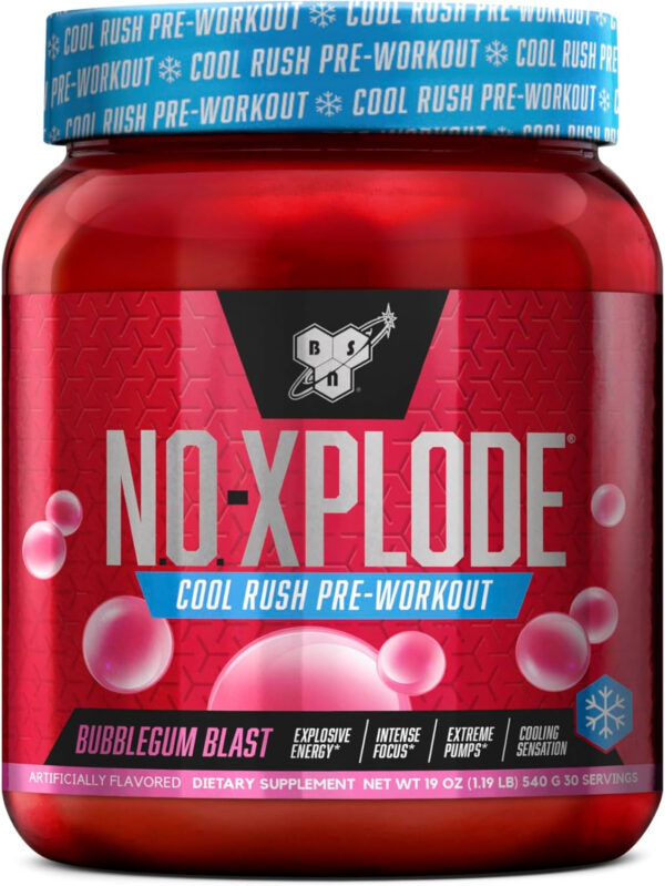 6895d0c3e0ec08b5f8a906db677bb7e6aa5540176726c84796fb3.jpg BSN N.O.-XPLODE Pre Workout Powder, Energy Supplement for Men and Women with Creatine and Beta-Alanine, Flavor: Fruit Punch, 30 Servings