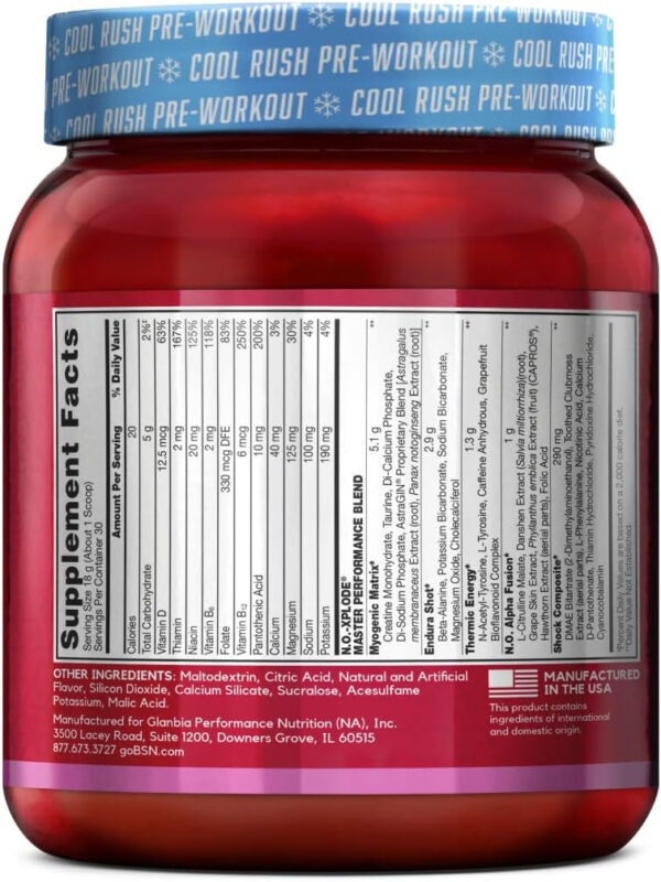 6895d0cabd5050802c5358f16e2e64472dc20b344ccbab9b139cc.jpg BSN N.O.-XPLODE Pre Workout Powder, Energy Supplement for Men and Women with Creatine and Beta-Alanine, Flavor: Fruit Punch, 30 Servings