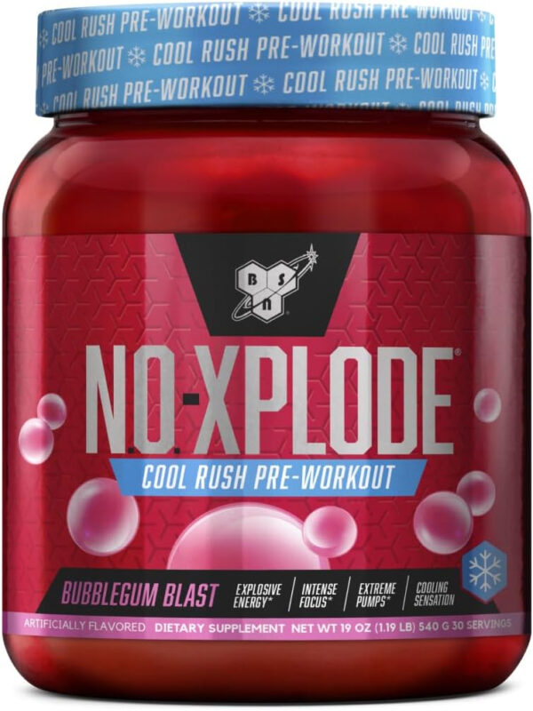 6895d0cbc011a6014440b375d8a328b4a42d2f3fc5ddd5241d85c.jpg BSN N.O.-XPLODE Pre Workout Powder, Energy Supplement for Men and Women with Creatine and Beta-Alanine, Flavor: Fruit Punch, 30 Servings