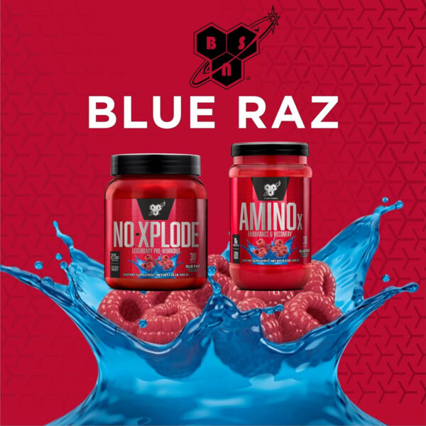 6895d0e08faf595bb21784777fe30a0213106a983db4def2dd2e0.jpg BSN N.O.-XPLODE Pre Workout Powder, Energy Supplement for Men and Women with Creatine and Beta-Alanine, Flavor: Fruit Punch, 30 Servings