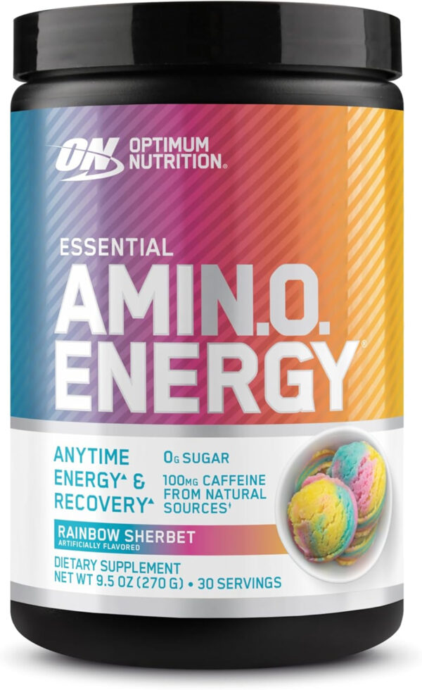 Optimum Nutrition Amino Energy - Pre Workout with Green Tea, BCAA, Amino Acids, Keto Friendly, Green Coffee Extract, Energy Powder - Watermelon, 30 Servings (Packaging May Vary)