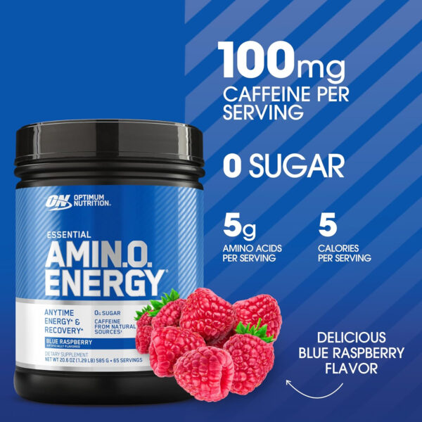 Optimum Nutrition Amino Energy - Pre Workout with Green Tea, BCAA, Amino Acids, Keto Friendly, Green Coffee Extract, Energy Powder - Watermelon, 30 Servings (Packaging May Vary)