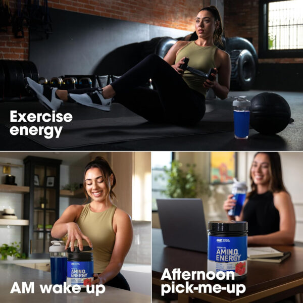 Optimum Nutrition Amino Energy - Pre Workout with Green Tea, BCAA, Amino Acids, Keto Friendly, Green Coffee Extract, Energy Powder - Watermelon, 30 Servings (Packaging May Vary)