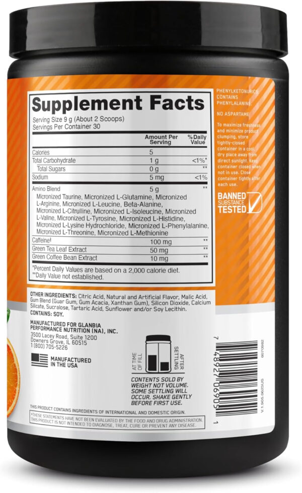 Optimum Nutrition Amino Energy - Pre Workout with Green Tea, BCAA, Amino Acids, Keto Friendly, Green Coffee Extract, Energy Powder - Watermelon, 30 Servings (Packaging May Vary)