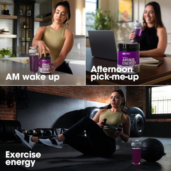 Optimum Nutrition Amino Energy - Pre Workout with Green Tea, BCAA, Amino Acids, Keto Friendly, Green Coffee Extract, Energy Powder - Watermelon, 30 Servings (Packaging May Vary)