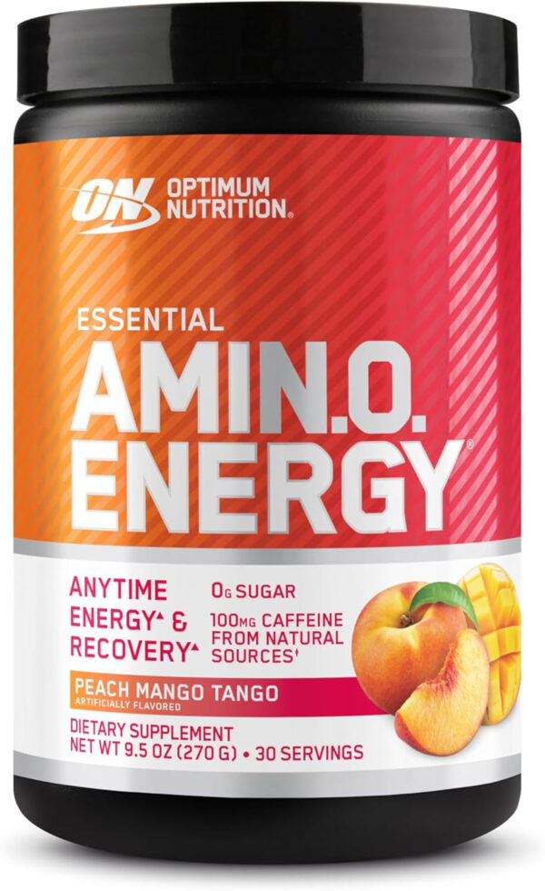 Optimum Nutrition Amino Energy - Pre Workout with Green Tea, BCAA, Amino Acids, Keto Friendly, Green Coffee Extract, Energy Powder - Watermelon, 30 Servings (Packaging May Vary)