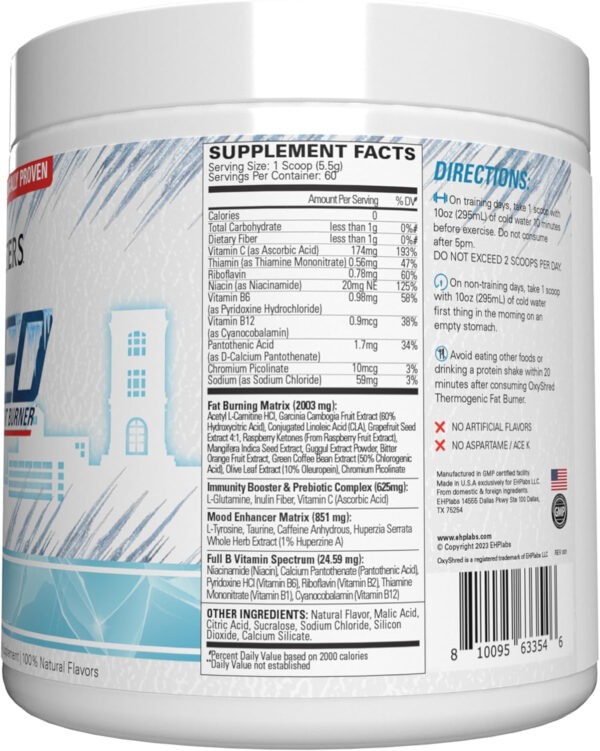6895d3b491d84bdce17dd564abfb3cb86318e2a8e0394b711073e.jpg EHP Labs OxyShred Thermogenic Fat Burner - Pre-Workout Powder with L-Glutamine, Acetyl L-Carnitine, Metabolism Booster, Weight Loss, Appetite Control, Energy Drink, Dr. Soda Pop, 60 Servings