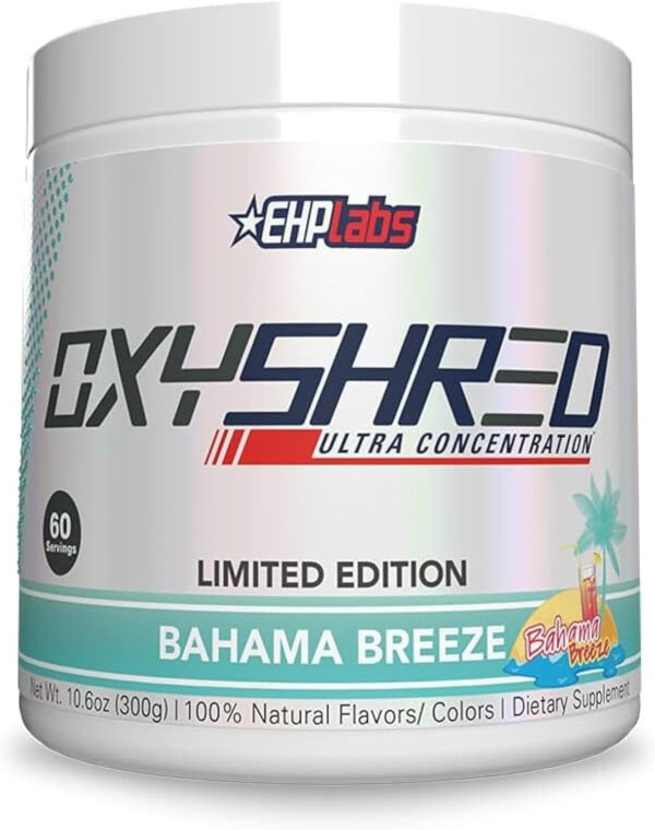 6895d3c72470579d90cae0dbc1f24608af95428b07734701ad079.jpg EHP Labs OxyShred Thermogenic Fat Burner - Pre-Workout Powder with L-Glutamine, Acetyl L-Carnitine, Metabolism Booster, Weight Loss, Appetite Control, Energy Drink, Dr. Soda Pop, 60 Servings