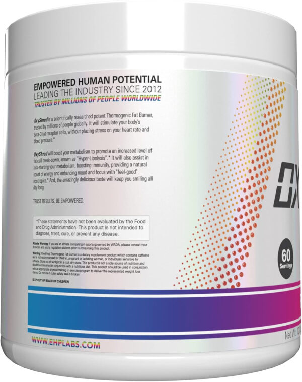 6895d3e3d3a41c8d6ff2fa2d4eaf20c54833a2d49f952b96eab3d.jpg EHP Labs OxyShred Thermogenic Fat Burner - Pre-Workout Powder with L-Glutamine, Acetyl L-Carnitine, Metabolism Booster, Weight Loss, Appetite Control, Energy Drink, Dr. Soda Pop, 60 Servings