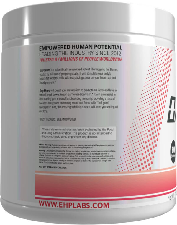6895d42ebad3843b2c9eb3ffa4ed026657334b74493332ebc333e.jpg EHP Labs OxyShred Thermogenic Fat Burner - Pre-Workout Powder with L-Glutamine, Acetyl L-Carnitine, Metabolism Booster, Weight Loss, Appetite Control, Energy Drink, Dr. Soda Pop, 60 Servings