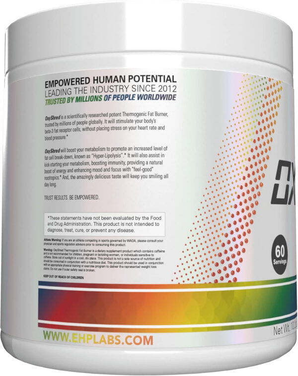 6895d4322d47ab18e439ce4a758852a0434a60023b3c135284dcd.jpg EHP Labs OxyShred Thermogenic Fat Burner - Pre-Workout Powder with L-Glutamine, Acetyl L-Carnitine, Metabolism Booster, Weight Loss, Appetite Control, Energy Drink, Dr. Soda Pop, 60 Servings