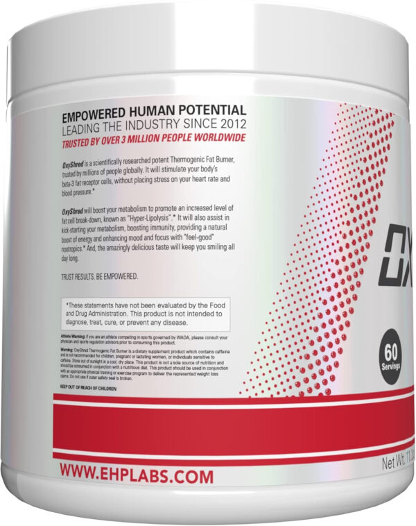 6895d441c57ee8837834de473d49a7219a2f0174504566794d159.jpg EHP Labs OxyShred Thermogenic Fat Burner - Pre-Workout Powder with L-Glutamine, Acetyl L-Carnitine, Metabolism Booster, Weight Loss, Appetite Control, Energy Drink, Dr. Soda Pop, 60 Servings
