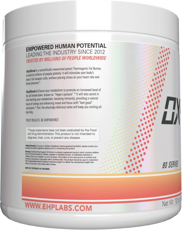 6895d45bdf176e1ea899355b6c8608c24b36b6c6b280fd9829e42.jpg EHP Labs OxyShred Thermogenic Fat Burner - Pre-Workout Powder with L-Glutamine, Acetyl L-Carnitine, Metabolism Booster, Weight Loss, Appetite Control, Energy Drink, Dr. Soda Pop, 60 Servings