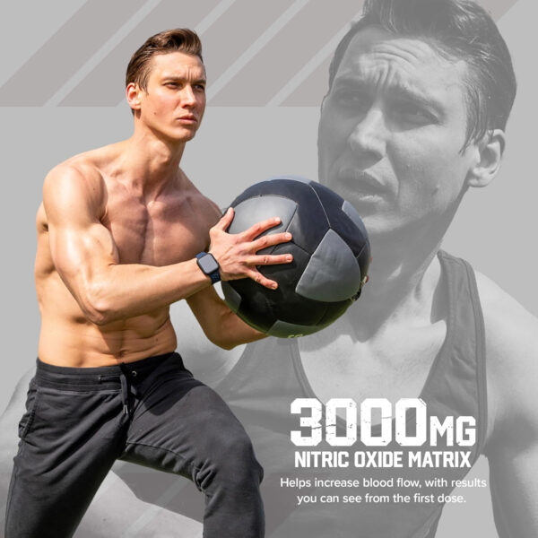 Six Star Nitric Oxide Supplements for Men & Women, Muscle Builder (60 Count) - Nitric Oxide Booster Pills Muscle Pump Pre Workout Supplement - Sports Nutrition for Muscle Building, Strength & Energy