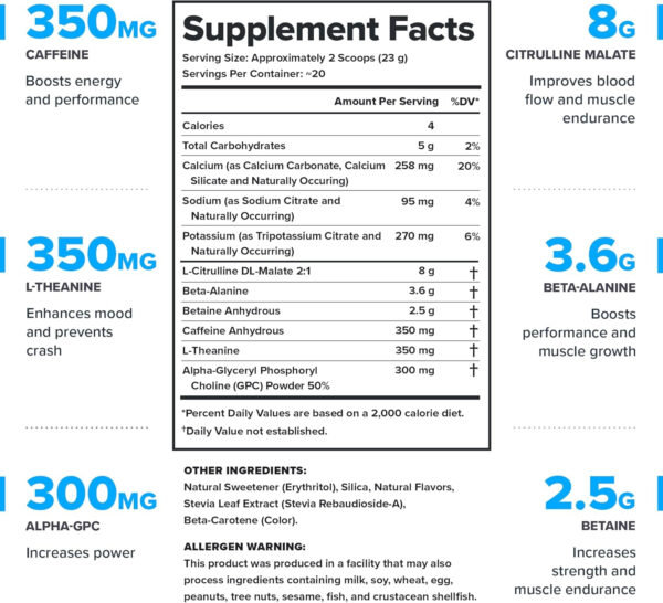 LEGION Pulse Pre Workout Supplement - All Natural Nitric Oxide Preworkout Drink to Boost Energy, Creatine Free, Naturally Sweetened, Beta Alanine, Citrulline, Alpha GPC (Fruit Punch)