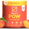 EBOOST POW Natural Pre Workout Powder - 20 Servings, Peach Nectar - Preworkout Energy Booster Gym Supplement Drink Mix for Men and Women - Performance, Joint Mobility Support - Gluten-Free