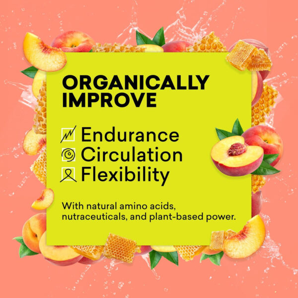 EBOOST POW Natural Pre Workout Powder - 20 Servings, Peach Nectar - Preworkout Energy Booster Gym Supplement Drink Mix for Men and Women - Performance, Joint Mobility Support - Gluten-Free