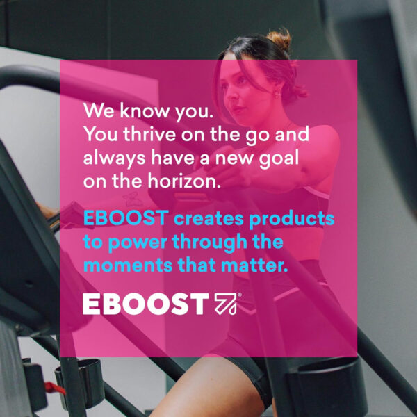 EBOOST POW Natural Pre Workout Powder - 20 Servings, Peach Nectar - Preworkout Energy Booster Gym Supplement Drink Mix for Men and Women - Performance, Joint Mobility Support - Gluten-Free